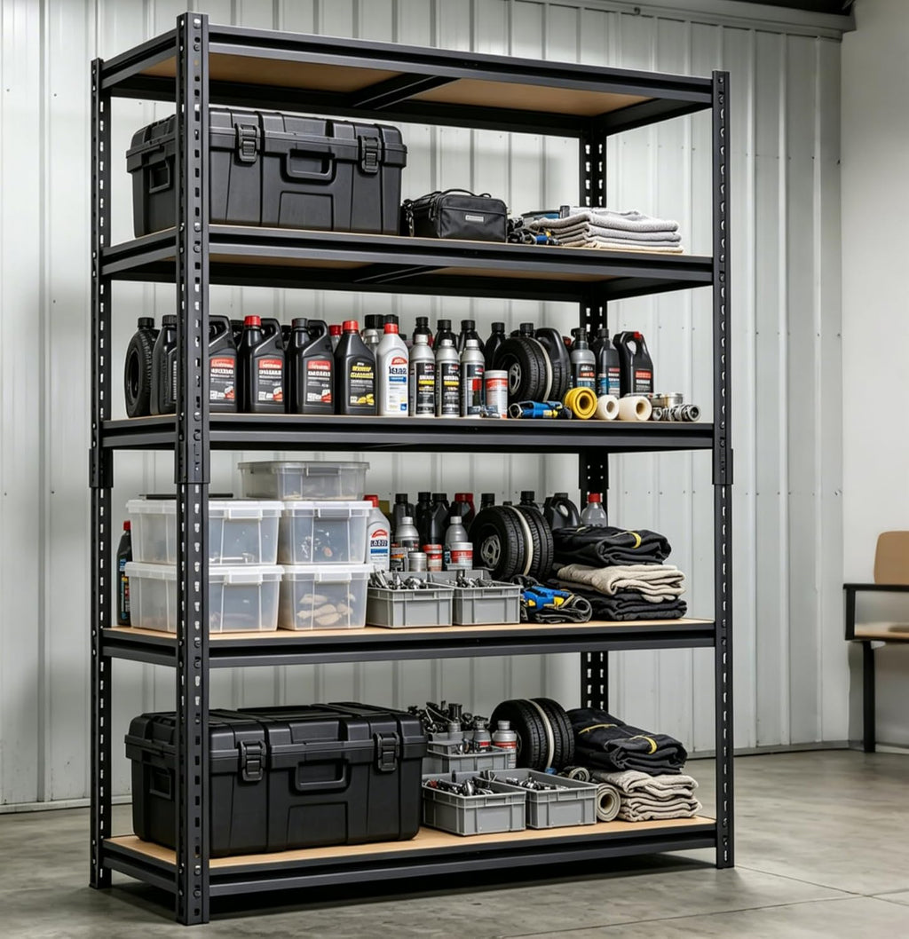 garage storage shelves heavy duty garage shelving units shown in use