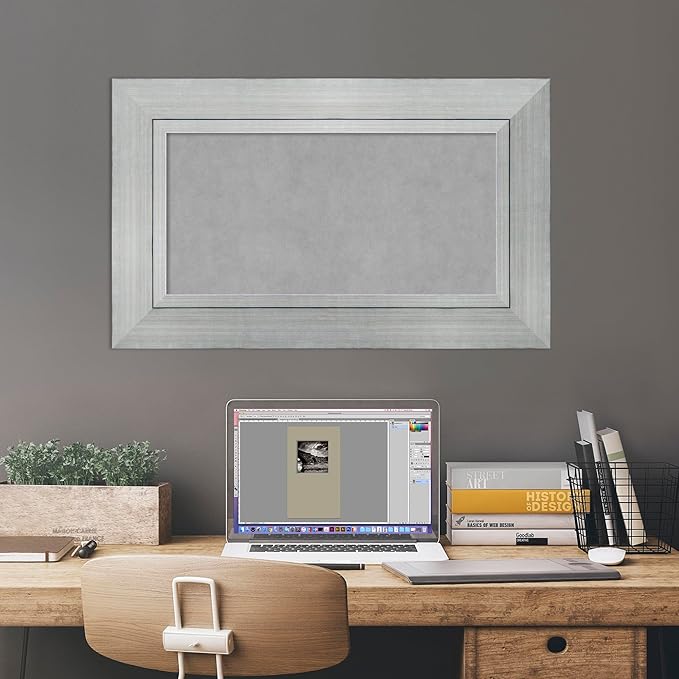 Amanti Art Silver Framed Magnetic Board 19x31 Small Vision Board - Image 5