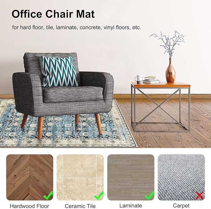 Anidaroel Home Office Chair Rug - Image 3