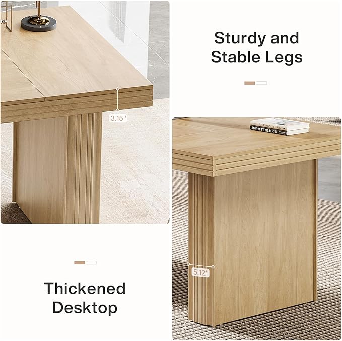 Tribesigns 63" Executive Desk, Modern Executive Office Desk - Image 8