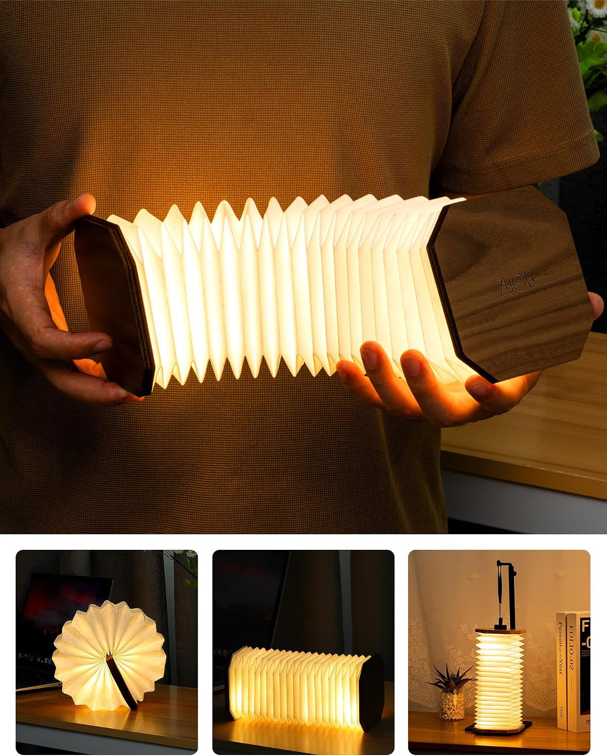 Originality Folding Accordion Lamp, Japanese Gift, LED Paper Lantern