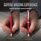 Scriveiner Luxury EDC Fountain Pen, Matt Red Pocket EDC - Image 6