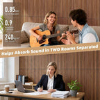 TO-TH Wood-Look Sound Panels, 4 Pack 47.2” x 23.6” Soundproof Wall Panels - Image 4