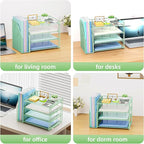 Marbrasse Desk Organizer and Accessories，4-Tier Paper Letter Tray Organizer - Image 6