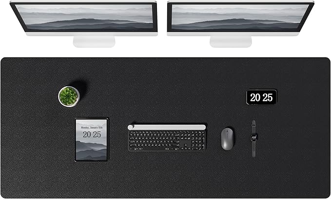 Aothia Leather Desk Pad Protector, Office Desk Mat, Large Mouse Pad, Laptop by AothiaSimpleNaturalUnique