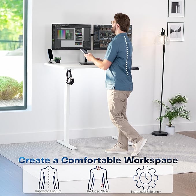 VIVO Electric 48 x 30 in Standing Desk, Memory Height Adjustment, 1B Series - Image 4