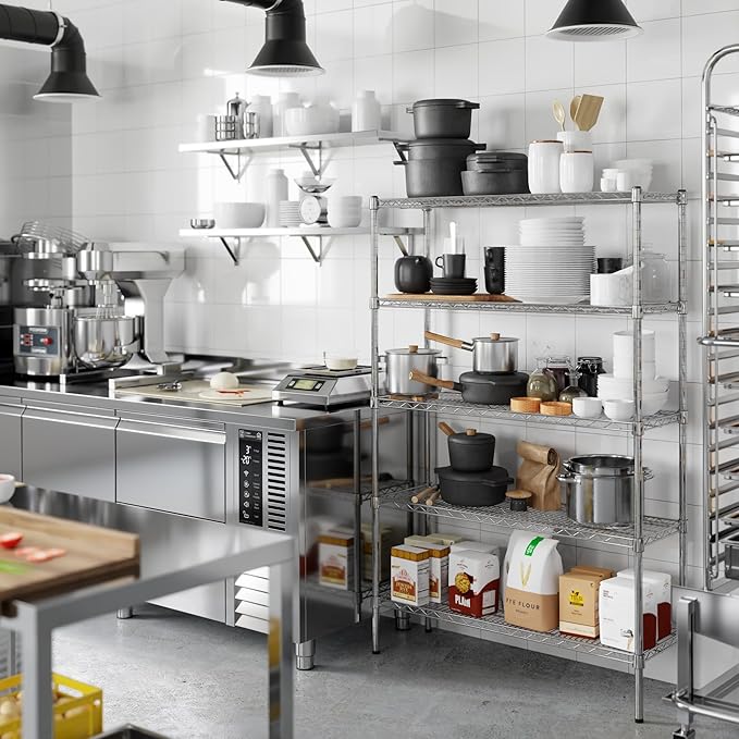 Regal Altair 14" Deep x 42" Wide x 64" Height Wire Shelving Kit | 5-Tier | NSF - Image 2