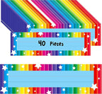 40PCS Desk Nameplates, Desk Name Tags by Gethelud