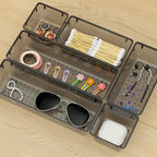WOWBOX 9 Pack Clear Drawer Organizer Set, Acrylic Drawer Storage Trays - Image 7