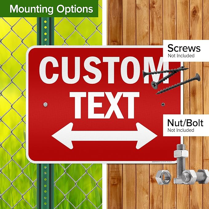Custom Arrow, Custom Directional Sign, Two way Arrow, 18x24 Inches, 3M EGP - Image 5