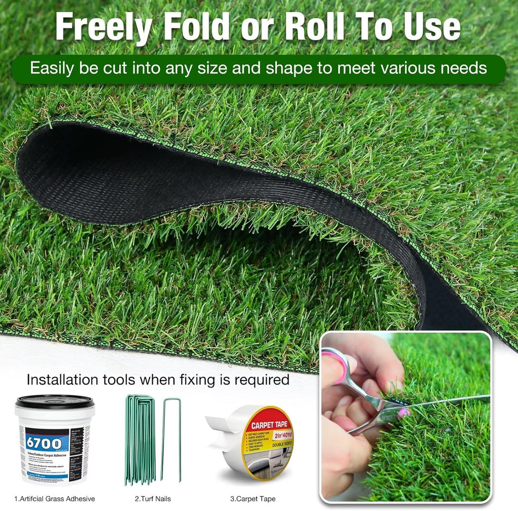 xlx turf 2ft x 6ft artificial turf runner, front angle view