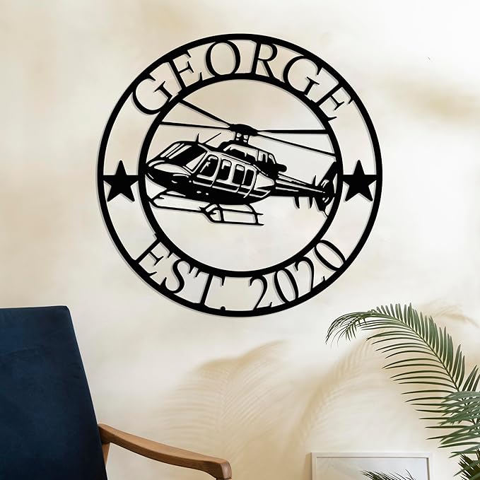 Personalized Metal Airplane Wall Art, Airplane Name Sign, Customized Pilot Name - Image 6