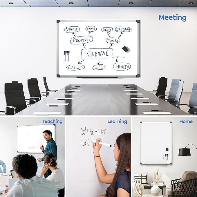 VUSIGN Magnetic Whiteboard 48" x 36", Large Dry Erase Board - Image 7