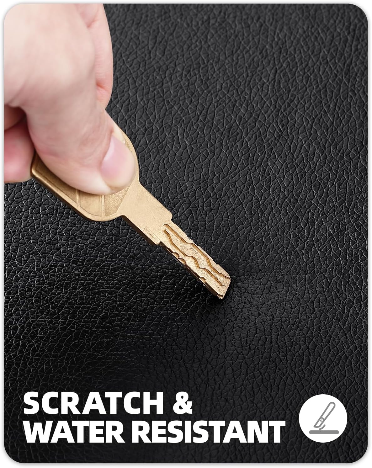 Color&Geometry Anti Scratch Ultra Thin Leather Chair Mat for Hard Floor P...