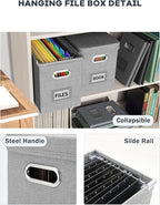 Oterri Hanging Filing File Box - Image 5