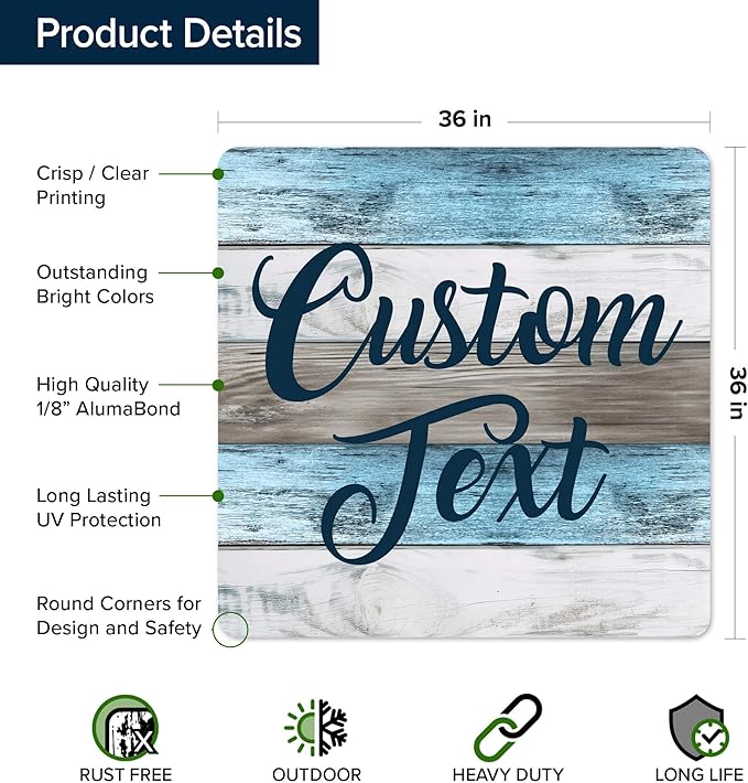 Custom Sign, Custom Street Sign, 11 Font Colors, 13 Font Styles, 4 Hole Options - Image 6