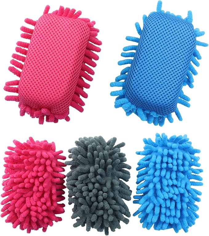 Biaungdo 5 Pack Washable Whiteboard Eraser, Microfiber Shag Dry Eraser by Biaungdo