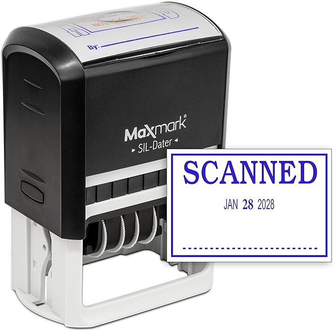 MaxMark Large Self-Inking Rubber Date Office Stamp by Maxmark