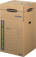 Bankers Box Tall Wardrobe Box 3 Pack, Tape-Free Design by BankersBox
