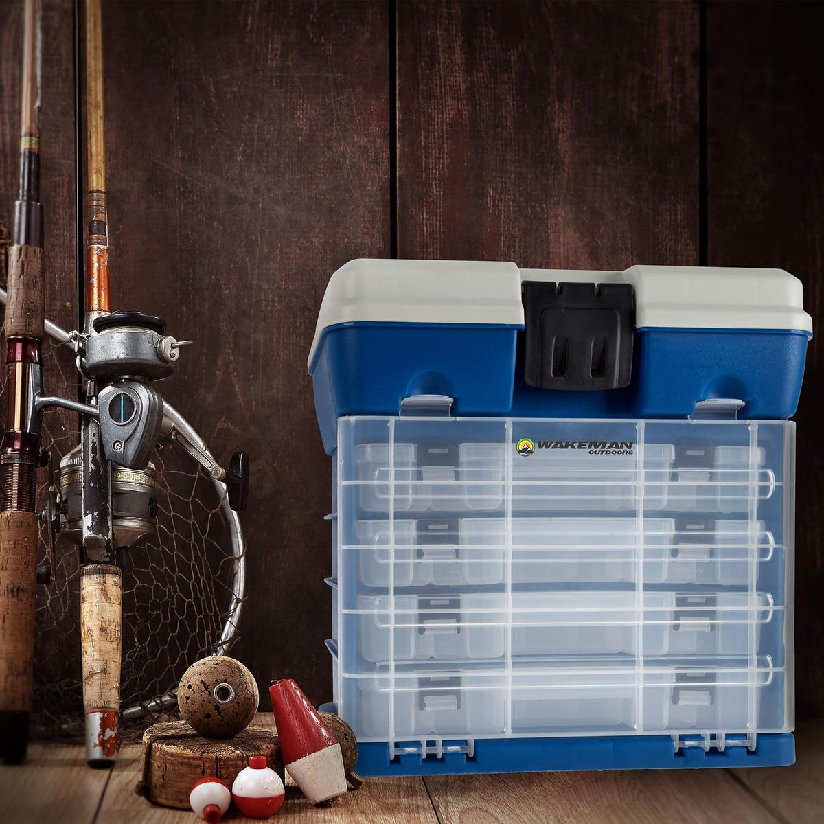 Storage Tool Box-Durable Organizer Utility Box-4 Drawers, 19 Compartments Eac...
