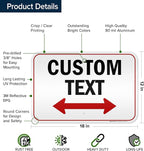 Custom Arrow, Custom Directional Sign, Two Way Arrow, 12x18 Inches, 3M EGP - Image 6