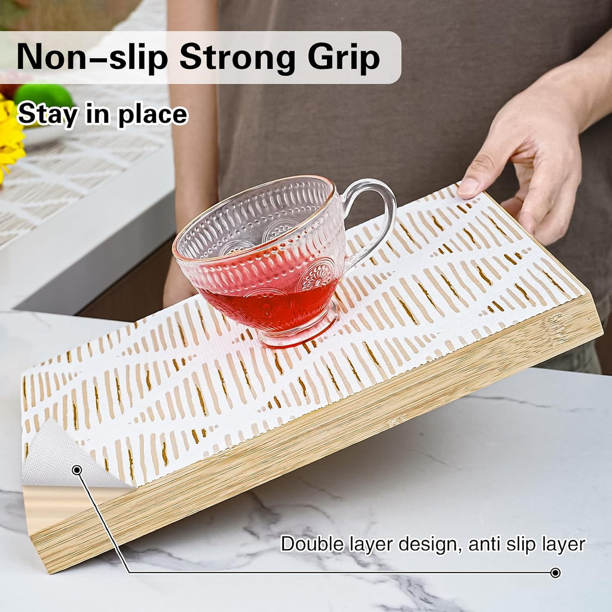 Drawer and Shelf Liner for Kitchen Cabinet Non-Adhesive 24in x 20FT