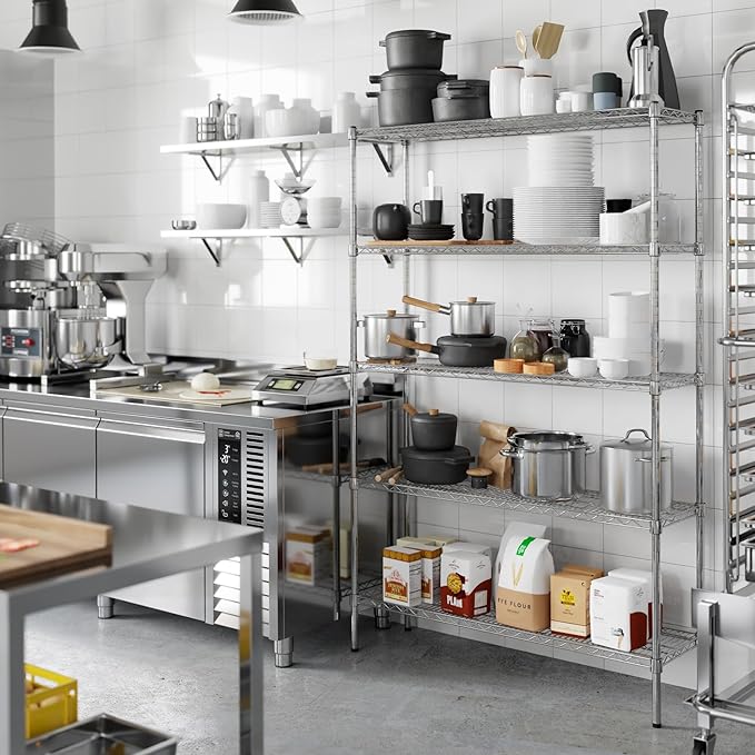 Regal Altair 14" Deep x 48" Wide x 74" Height Wire Shelving Kit | 5-Tier | NSF - Image 6