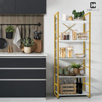 CAPHAUS 5 Tier Bookshelf, 24 Inch Width Free Standing Shelf, Bookcase Shelf - Image 4