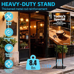 Noliven 4 PCS Adjustable Poster Stand, Double-Sided Freestanding Pedestal Sign - Image 2