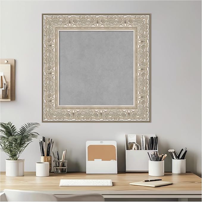 Amanti Art Silver Framed Magnetic Board 23x23 Small Vision Board - Image 5