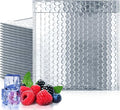 Amiff Silver Thermal Bubble Mailer, 6 x 6 Inches. 100 Pack Metallic Bubble by AMIFF