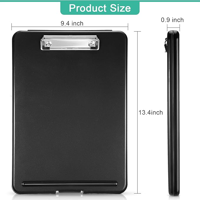 10 Pieces Clipboard with Storage Plastic Storage Clipboard Nursing Clip Board - Image 2