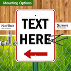 Custom Arrow, Custom Directional Sign, Left Arrow, 18x24 Inches, Rust Free .063 - Image 5