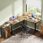 DEVAISE L Shaped Standing Desk Adjustable Height, Dual Motor Electric Corner - Image 2