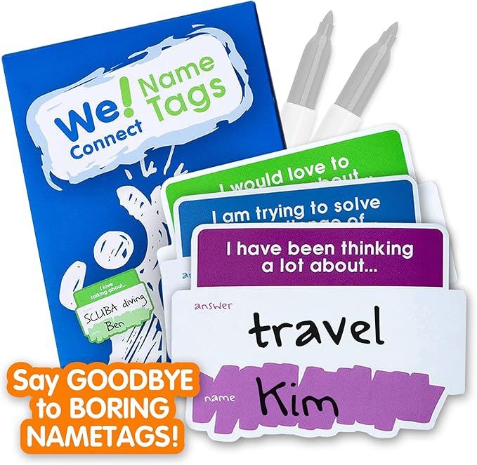 We! Connect Name Tag Stickers by WeandMeInc