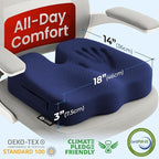 5 STARS UNITED Seat Cushion for Tailbone Pain Relief – Memory Foam Cushion for - Image 4