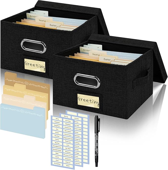Remowith Greeting Card Organizer and Storage Box by Remowith