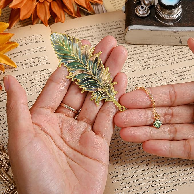Feather-Shaped Metal Bookmarks - Image 5
