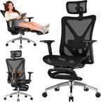 gabrylly ergonomic office chair with footrest, 135° reclining, main product view