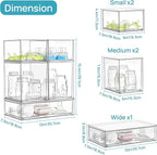 Vtopmart Stackable Storage Drawers Set of 5, Beauty Supplies Storage, Pantry - Image 3