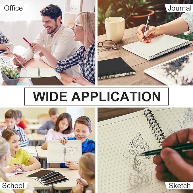 Yahenda 3 Pcs Spiral Notebook Bulk A5 Journal Lined 8.3'' x 5.5'' Writing - Image 2