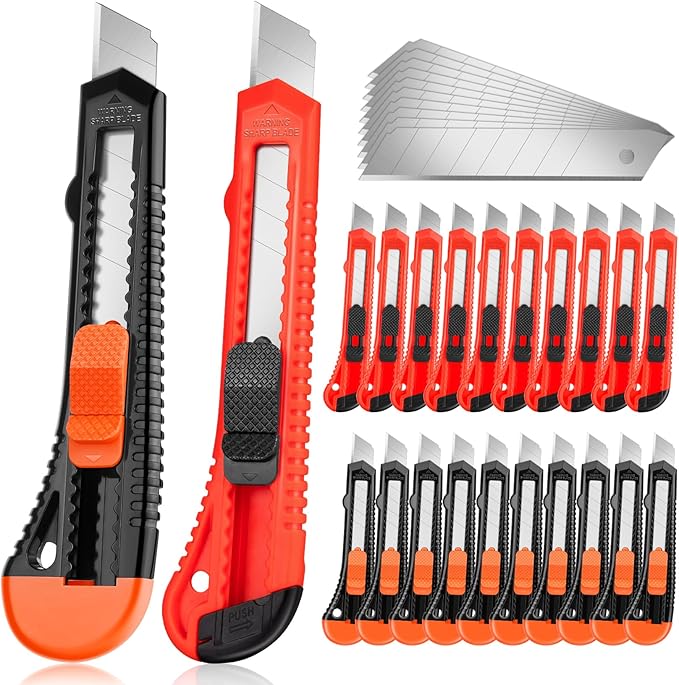 JOYUMY 20 Pack Utility Knife, Box Cutter Retractable, Box Knife by JOYUMY