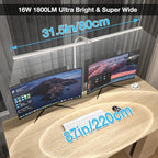 LED Desk Lamp, 31.5'' Wide Double Head Desk Lamps - Image 3