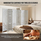 ALeesing 6 Panel Wood Room Divider Fully Assembled, Decorative Room Dividers - Image 4