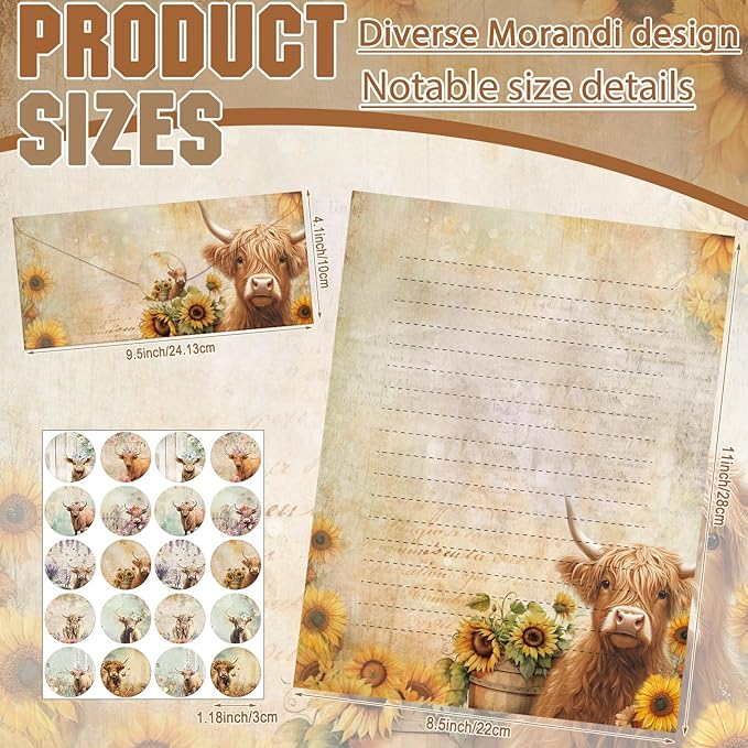 TaoBary 160 Pcs Stationery Paper Set 50 Double Sided Stationery Papers - Image 3