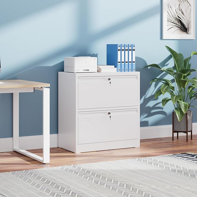 SUXXAN 2 Drawer File Cabinet, Lateral Filing Cabinet - Image 2