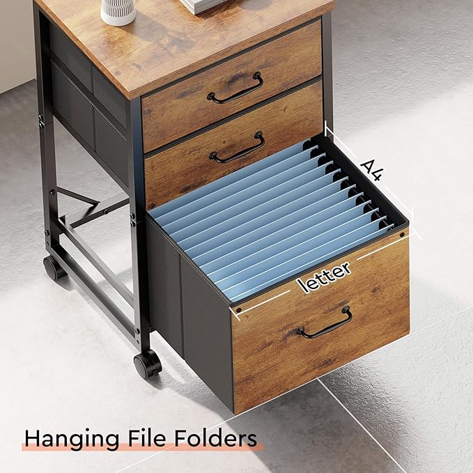 Maihail 3 Drawer Mobile File Cabinet - Image 7