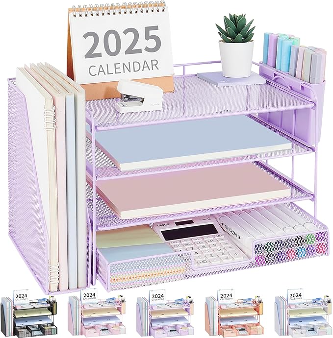 OPNICE Desk Organizer, 4-Tier Desktop File Organizer by OPNICE