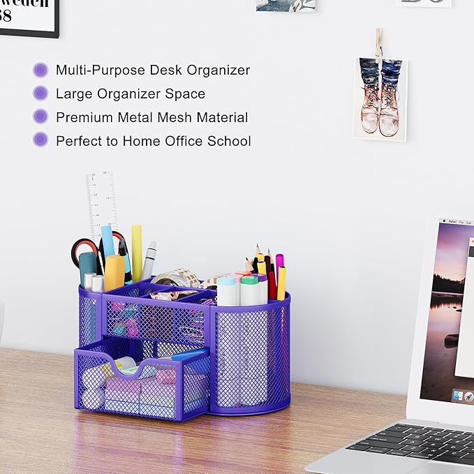 EasyPAG Mesh Pen Holder Desk Organizer - Image 3