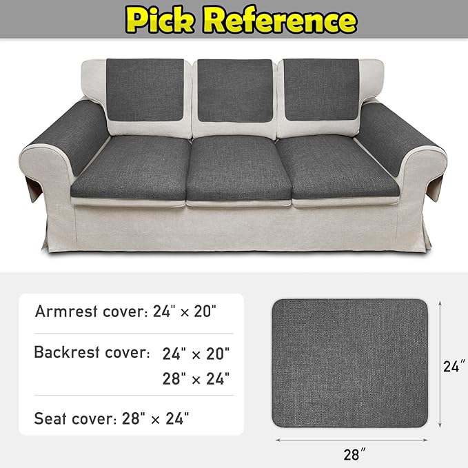Couch Arm Covers, Waterproof Armrest Cover - Image 6